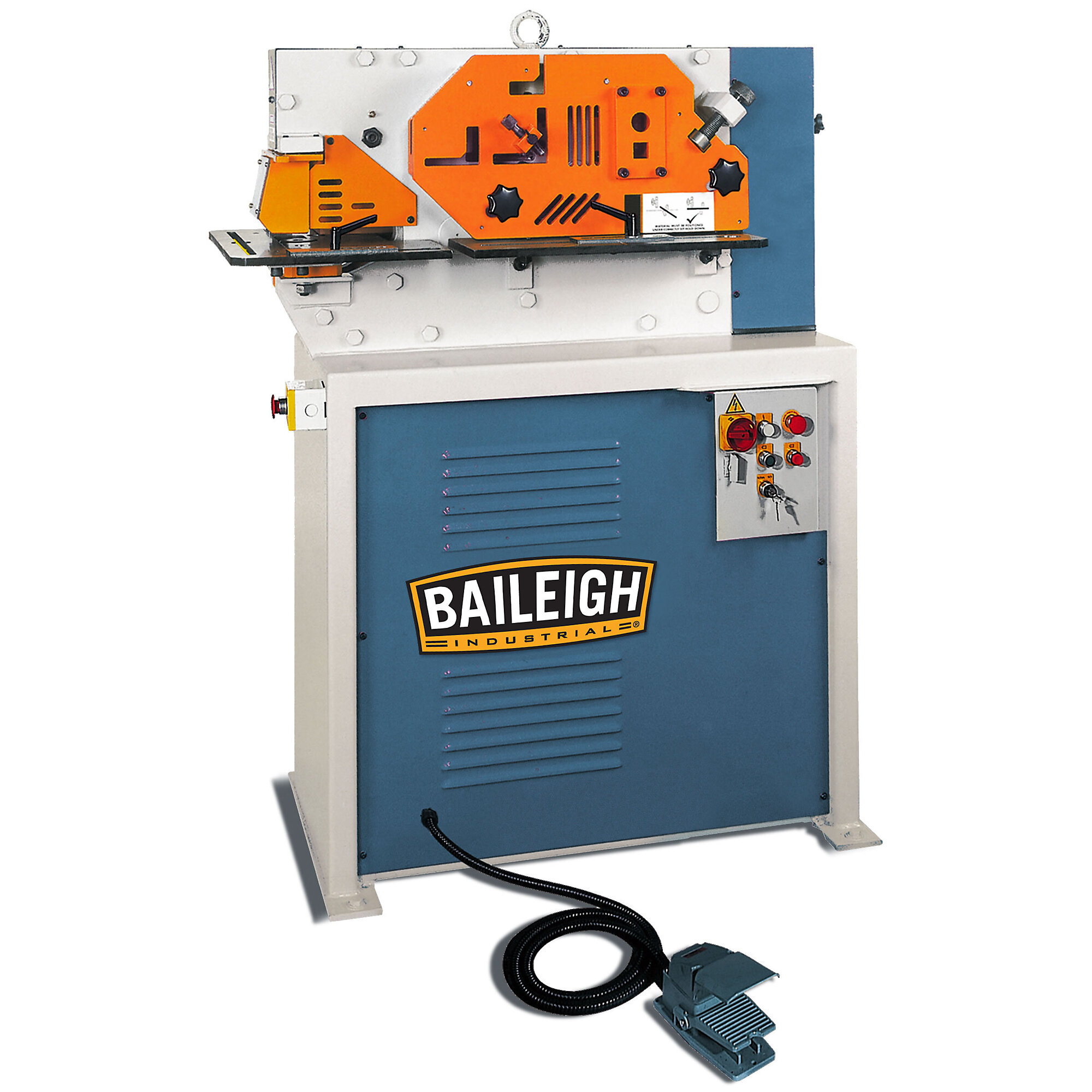 Baileigh 4-Station Hydraulic Ironworker — Compact, Quick-Release Punch and Die System, Foot Pedal, Model# SW-441